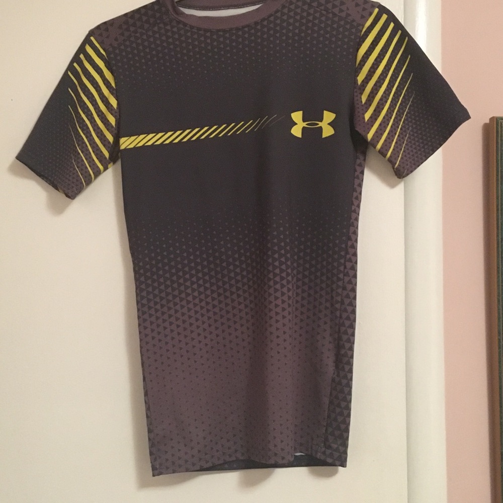 Yellow and Grey Under Armour Shirt